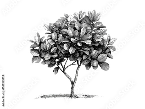Vintage engraving style teak tree illustration, hand-drawn teak leaves, tropical nature print, eco-friendly botanical art, retro black sketch, old style engraving, trendy plant wall art, natural decor