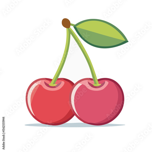 Cherry Fruit Food Icon on a Transparent Background