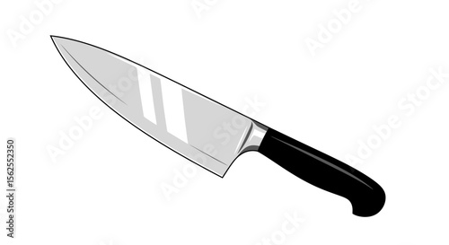 Vector chef knife stainless steel kitchen knife cooking knife sharp knife professional knife cutlery tool utensil