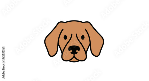 Vector cute golden retriever puppy dog face illustration vector drawing for pet lovers and animal enthusiasts design