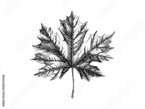 Maple Tree engraving style drawing, hand-drawn vintage sketch, botanical decor, maple leaf, retro forest art, autumn tree, nature print, old engraving, black tree sketch, rustic tree art