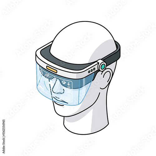 Futuristic smart visor for medical augmented reality.