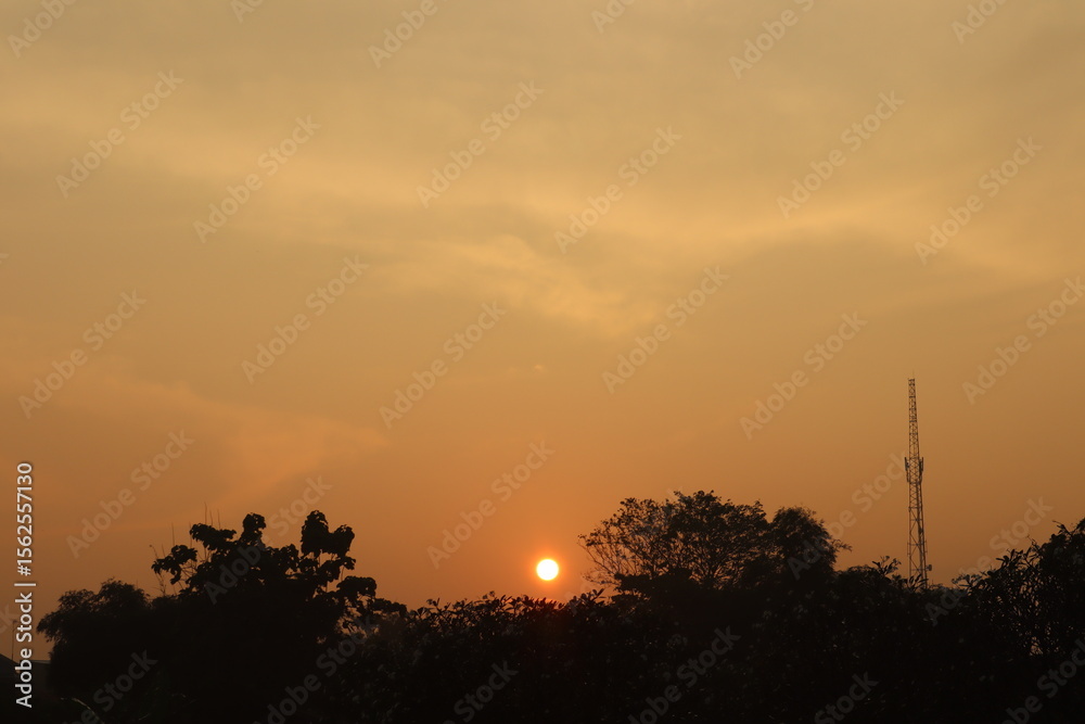 Fototapeta premium sunset in the mountains