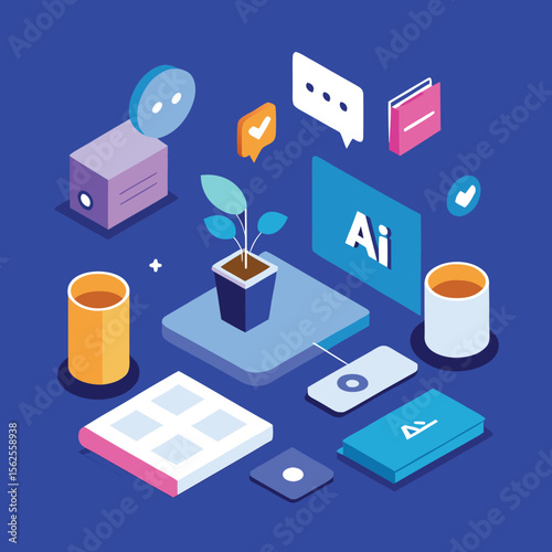 Futuristic AI Research and Machine Learning Workspace