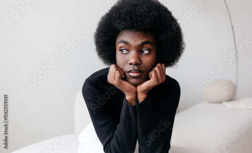 Young African woman with natural hair