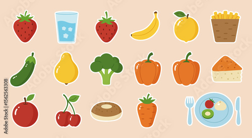 A Collection of Delicious Fruits Vegetables and Desserts for a Healthy and Balanced Diet