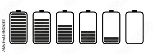 Battery icon set vector template