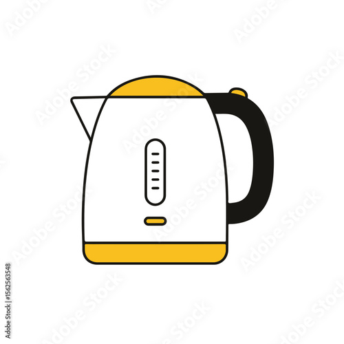 An illustrated view of an electric kettle