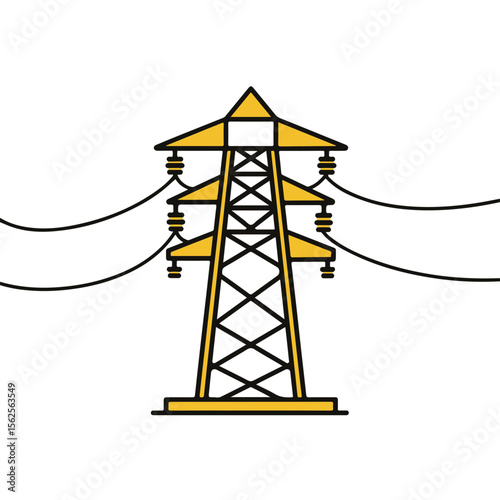 Power lines and a transmission tower, symbolizing the infrastructure that powers our world.