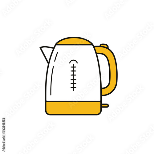 A yellow electric kettle, perfect for heating water for tea or coffee.