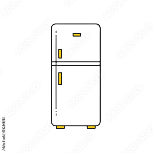 A simple illustration of a refrigerator.