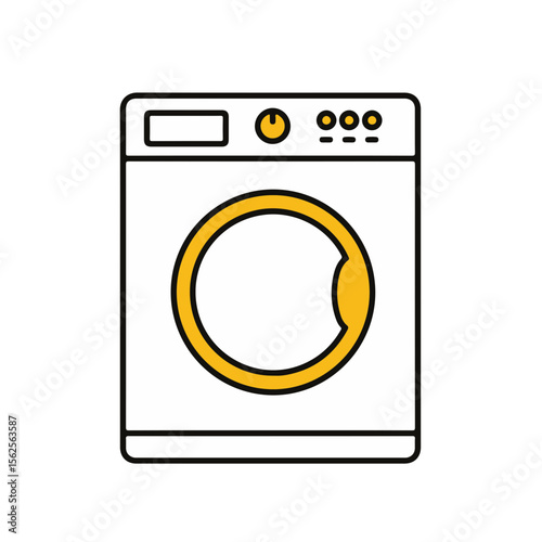 A washing machine icon with modern design. 
