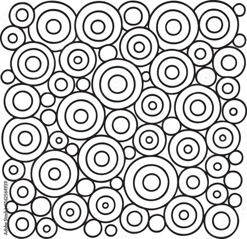 Geometric Circular Pattern for Coloring and Design Use