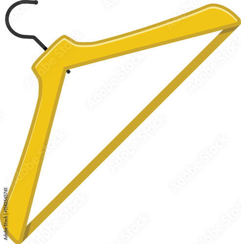Yellow Clothes Hanger Vector Illustration