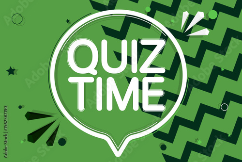 Quiz Time poster, game banner, vector 