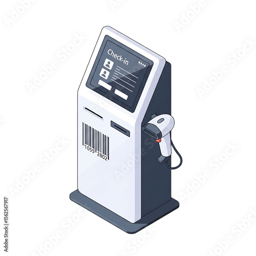 Medical self-service kiosk for check-ins.
