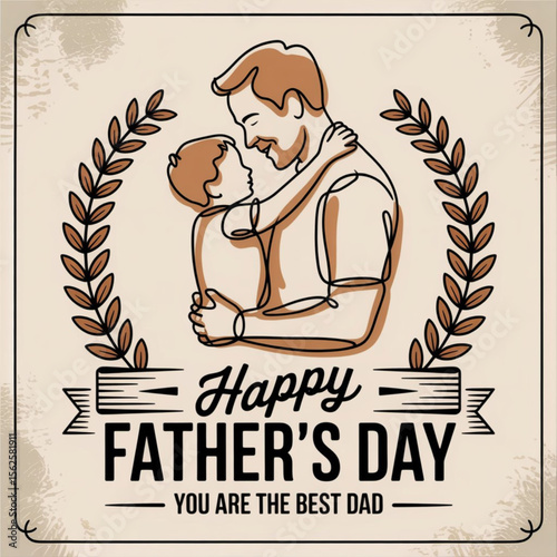 Happy Parents Day, typographic set of vector emblems. The inscription You are the best dad for greeting design. Vintage Happy father's day lettering for design.