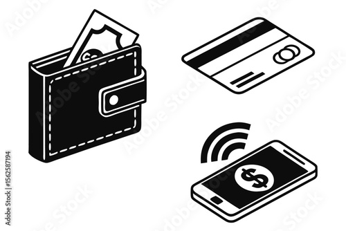 mobile-wallet-and-payments---black-icons-