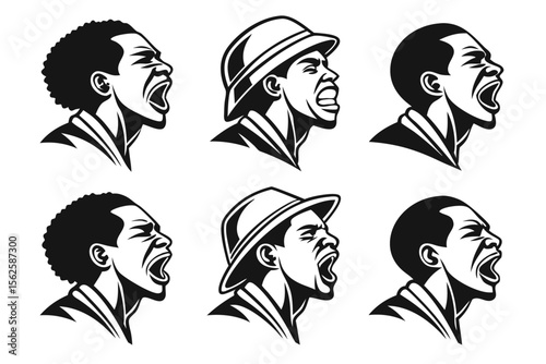 facial-expressions-and-emotions---black-icons-