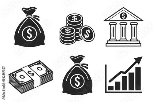 -finance-and-banking-symbols---black-icons-