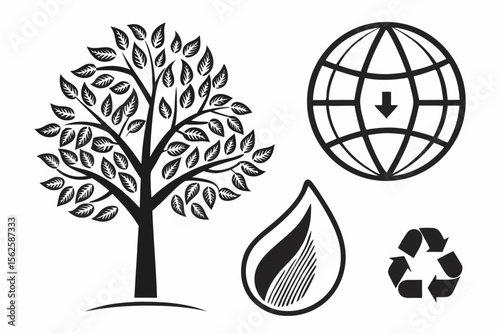 nature-and-environment-icons---black-icons-