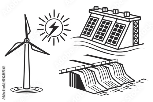 renewable-energy-elements---black-icons-