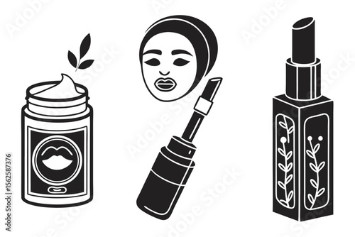 beauty-and-skincare-products---black-icons-