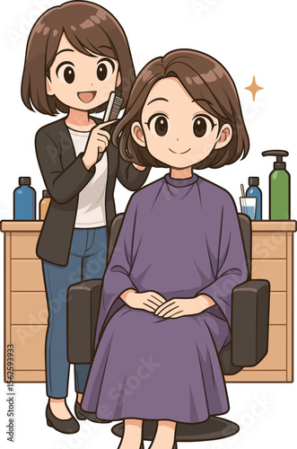 美容院のイラスト