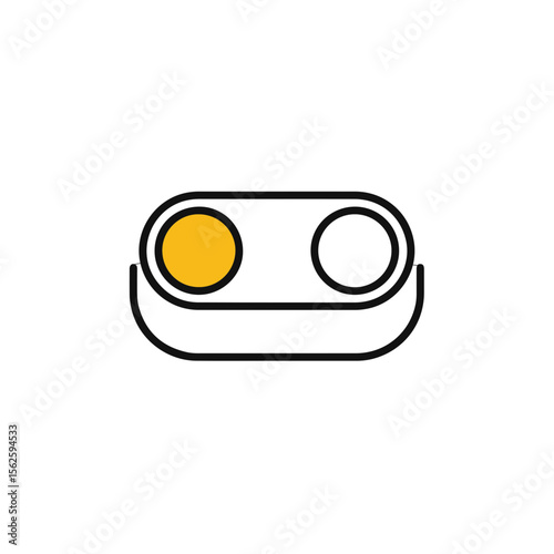 Toggle switch icon design,on and off button, simple interface element.