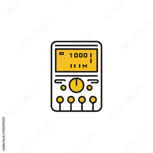 Digital multimeter isolated on a clean background. 