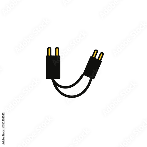 Two plugs on a white backdrop, suitable for illustrating electrical connections, concepts, or technology themes.