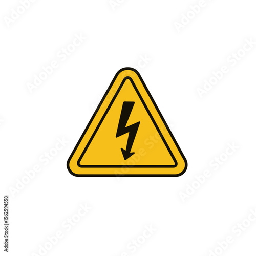 High voltage hazard warning sign.
