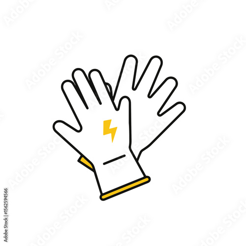 Safety gloves protect against electrical hazards.