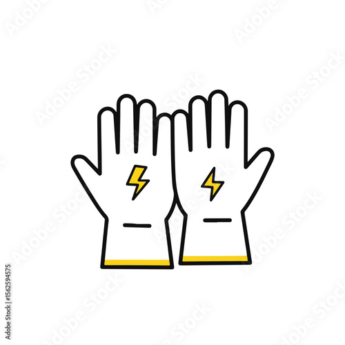 Pair of electrical safety gloves.