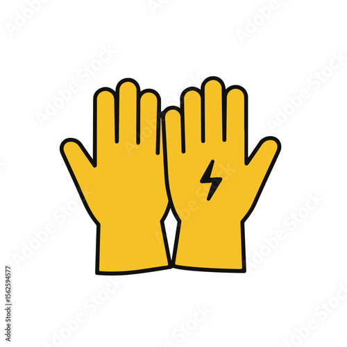 Electric safety gloves for protection.