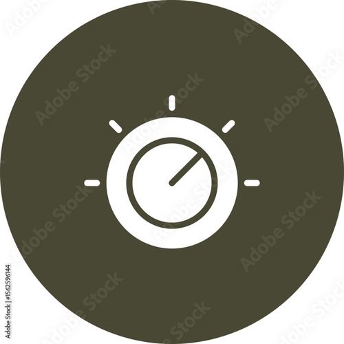 Temperature Knob Vector Icon Design