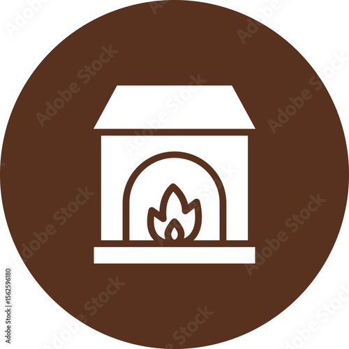 Coal Furnace Vector Icon Design