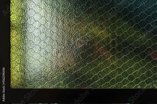 Close-Up Textured Glass with Light Interaction