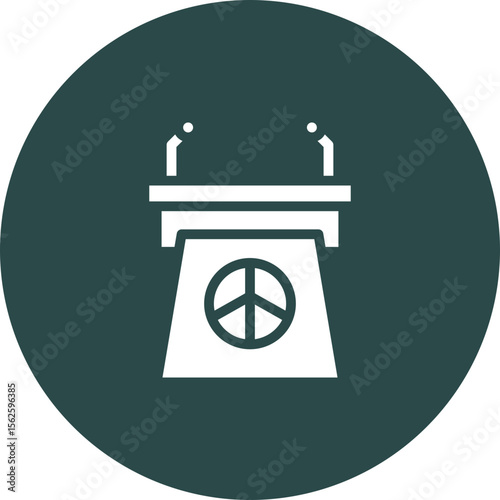 Tribune Vector Icon Design