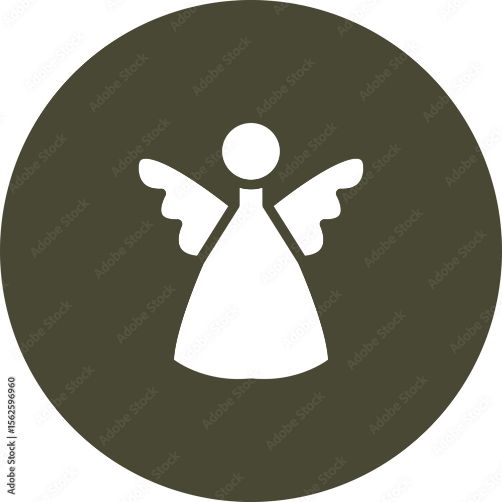Obraz premium Christmas Angel Vector Icon Design