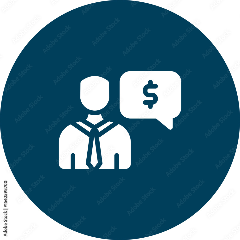 Fototapeta premium Financial Consultant Vector Icon Design