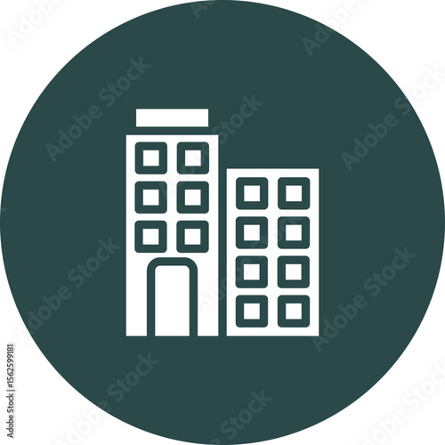 Office Building Vector Icon Design