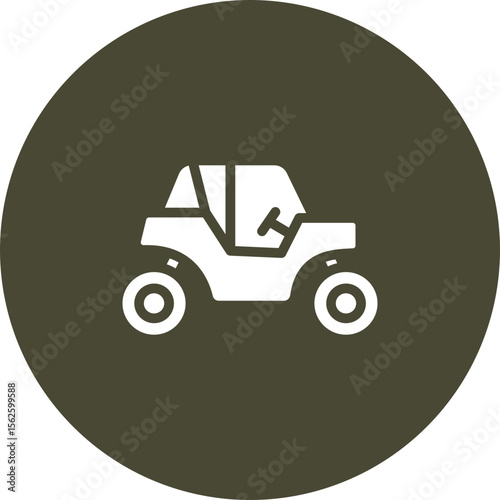 Dune Buggy Vector Icon Design