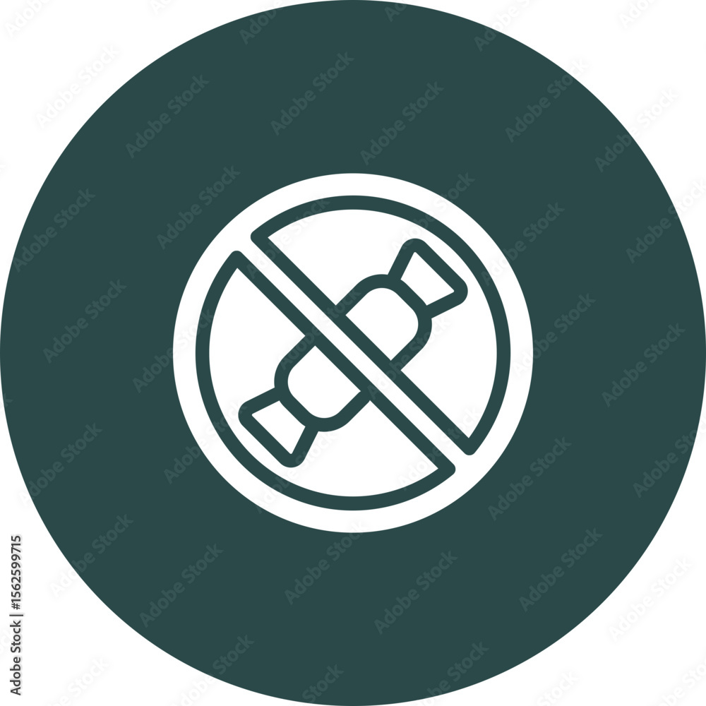 No Sweet Vector Icon Design No Sweet Vector Icon Design