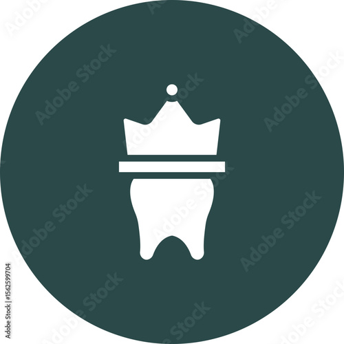 Dental Crown Vector Icon Design