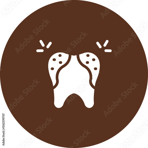 Dental Caries Vector Icon Design