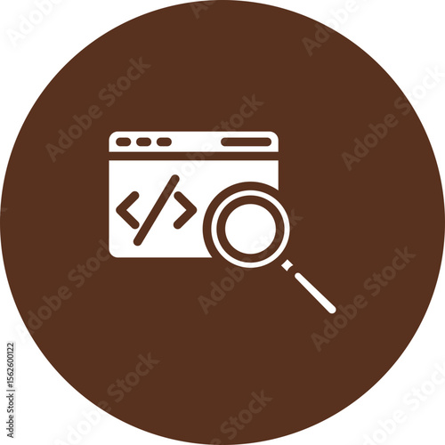 Code Search Vector Icon Design