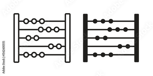 Abacus icon vector collection. vector stock symbol illustrations