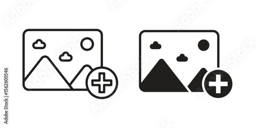 Add photos icon vector collection. vector stock symbol illustrations