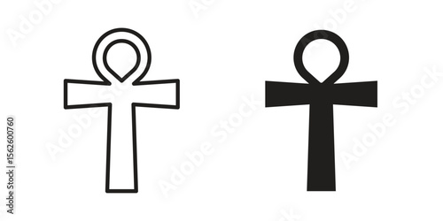 Ankh icon vector collection. vector stock symbol illustrations